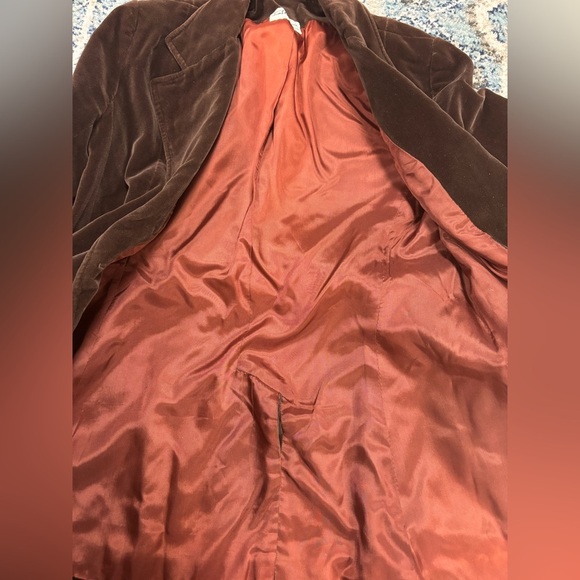 Larry Levine Womens Brown Velvet Blazer, no size found on it, looks to be a s/m - Picture 4 of 7